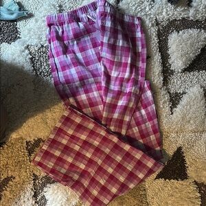 Pink and White Checkered Pants